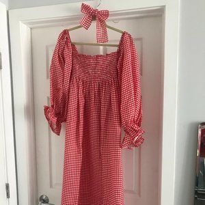 Sleeper Atlanta Dress - Red + White Gingham XL NWT